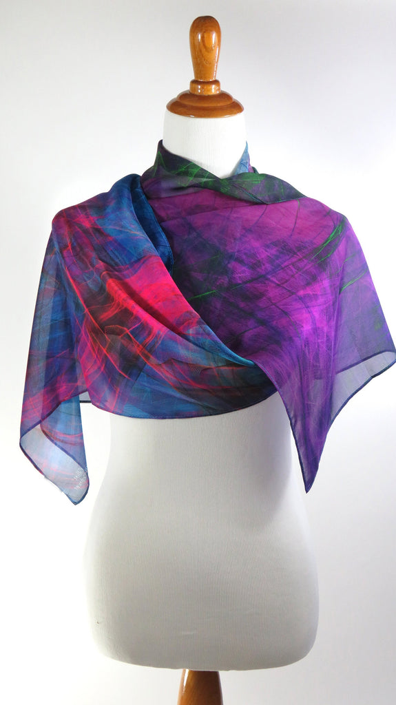 purple summer scarf