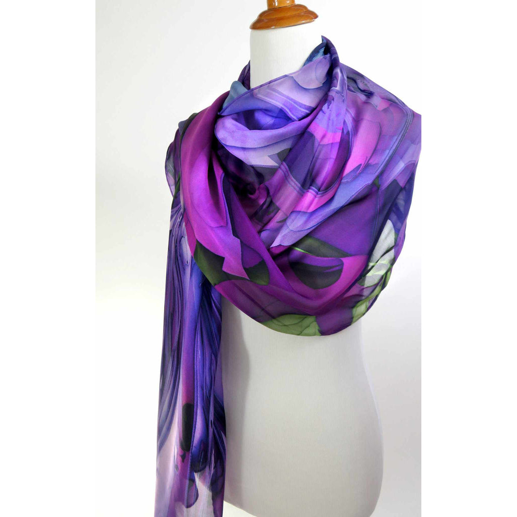 Silk Shawl for women in Violet Purple, 70