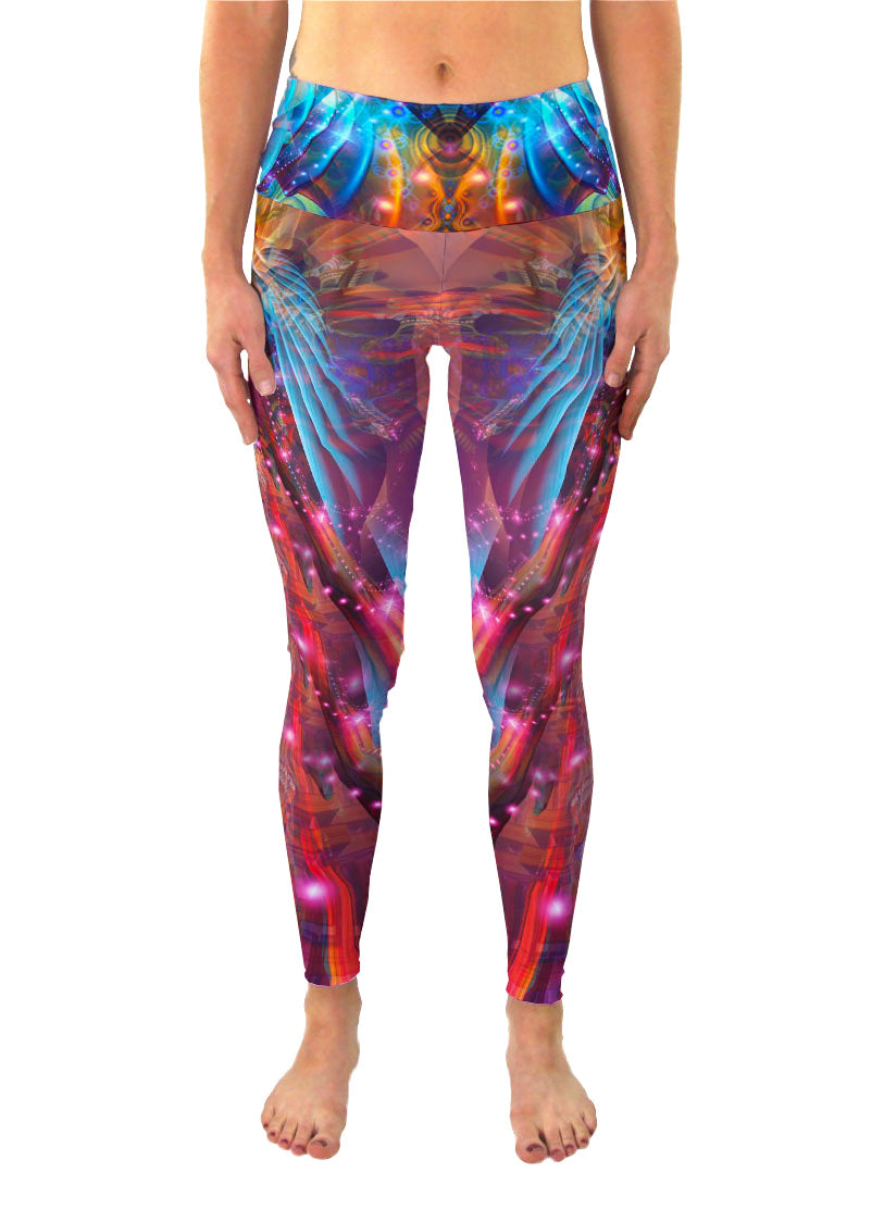 Festival Leggings | Eco Yoga Pants | Aesthetic Leggings Phoenix Rising