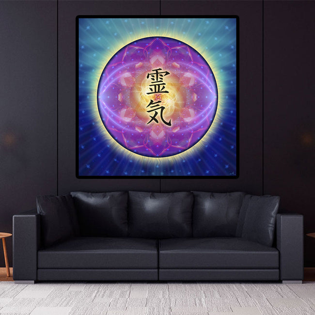 Reiki Mandala Tapestry | Spiritual Art | Meditation | Reiki Energy
