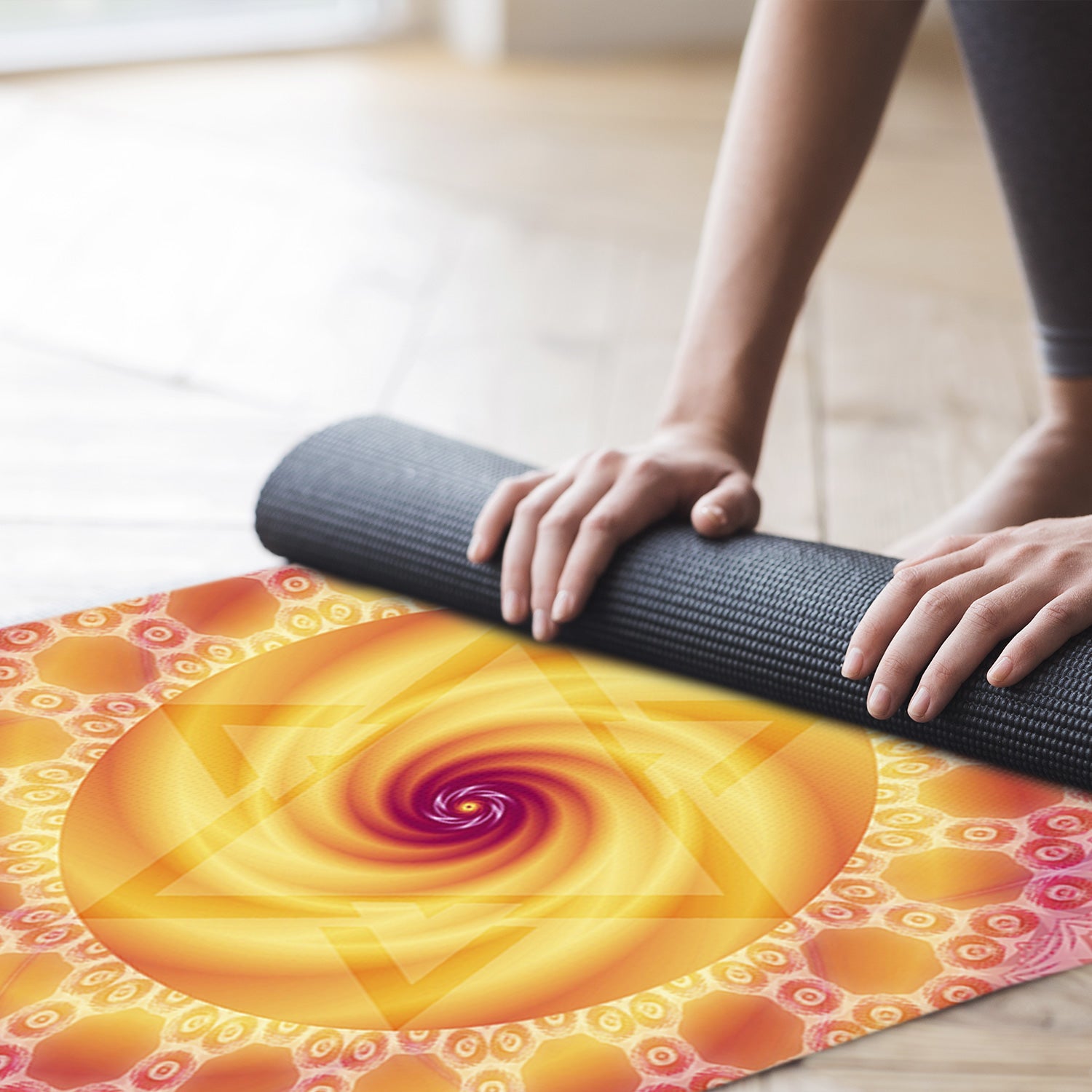 travel yoga mat natural