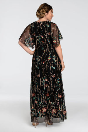 Kiyonna Plus Size Embroidered Evening Gown Oriza