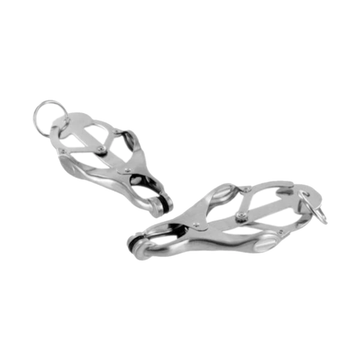  2 PCs Nipple Clamps with Chain Pendant, Stainless