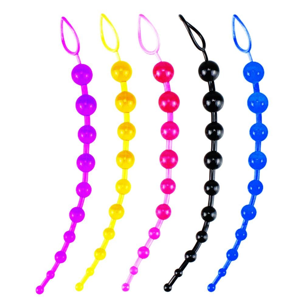 5 Colors Available 12 Tpe Anal Beads With Pull Ring Love Plugs 0327