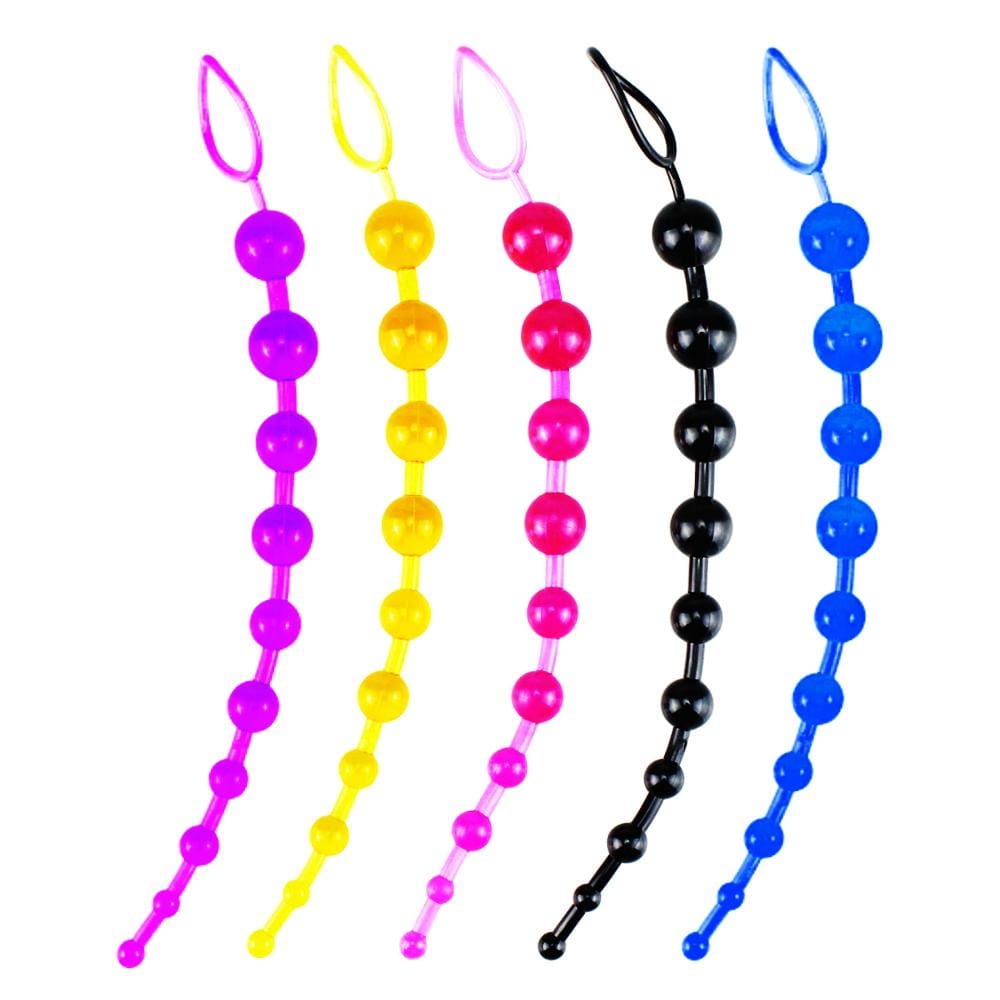 5 Colors Available 12 Tpe Anal Beads With Pull Ring Love Plugs 0611