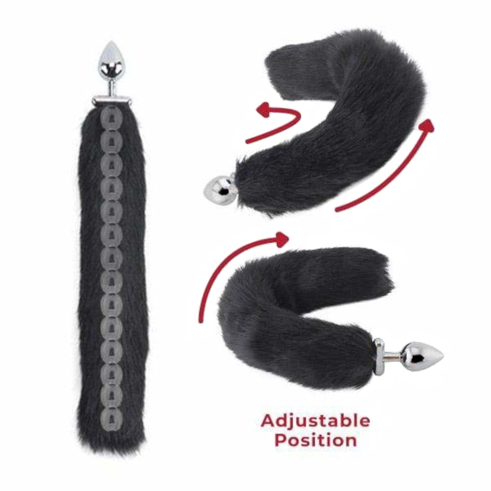 black fox tail butt plug