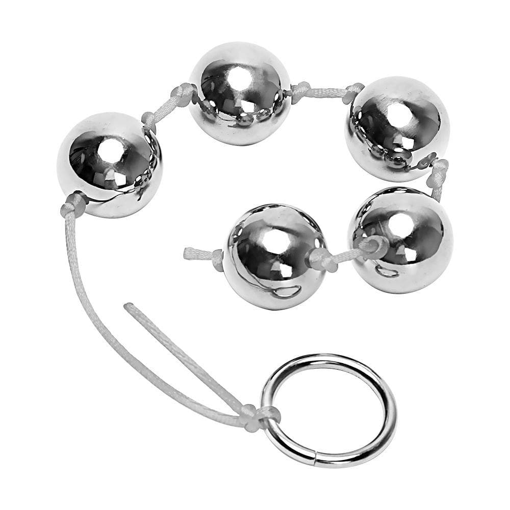 2 Colors String Stainless Steel Anal Beads With Pull Ring Love Plugs 3348