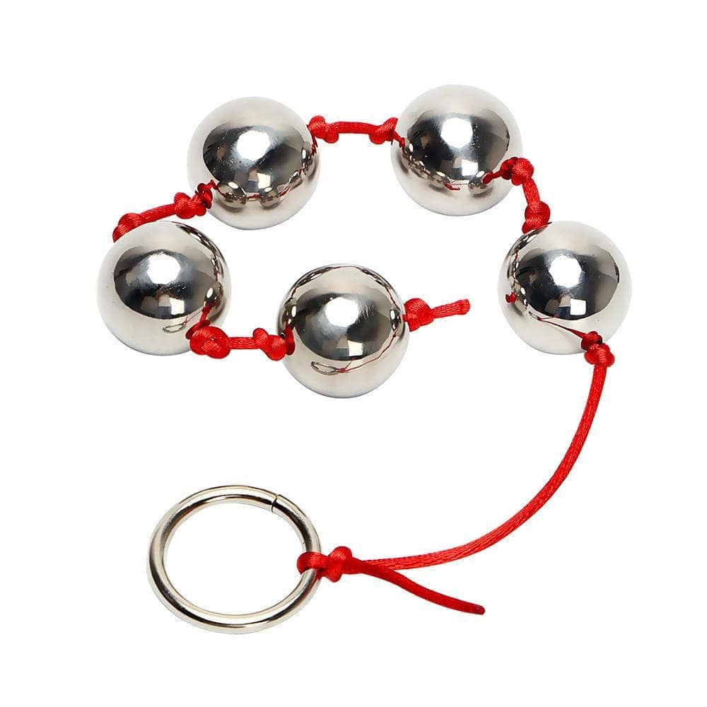 2 Colors String Stainless Steel Anal Beads With Pull Ring -2801