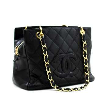 Chanel Milk Tea Big CC Turnlock Caviar Tote 24k Gold Hardware –  como-vintage