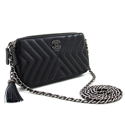 Chanel Wallet on Chain Black Leather ref.786233 - Joli Closet