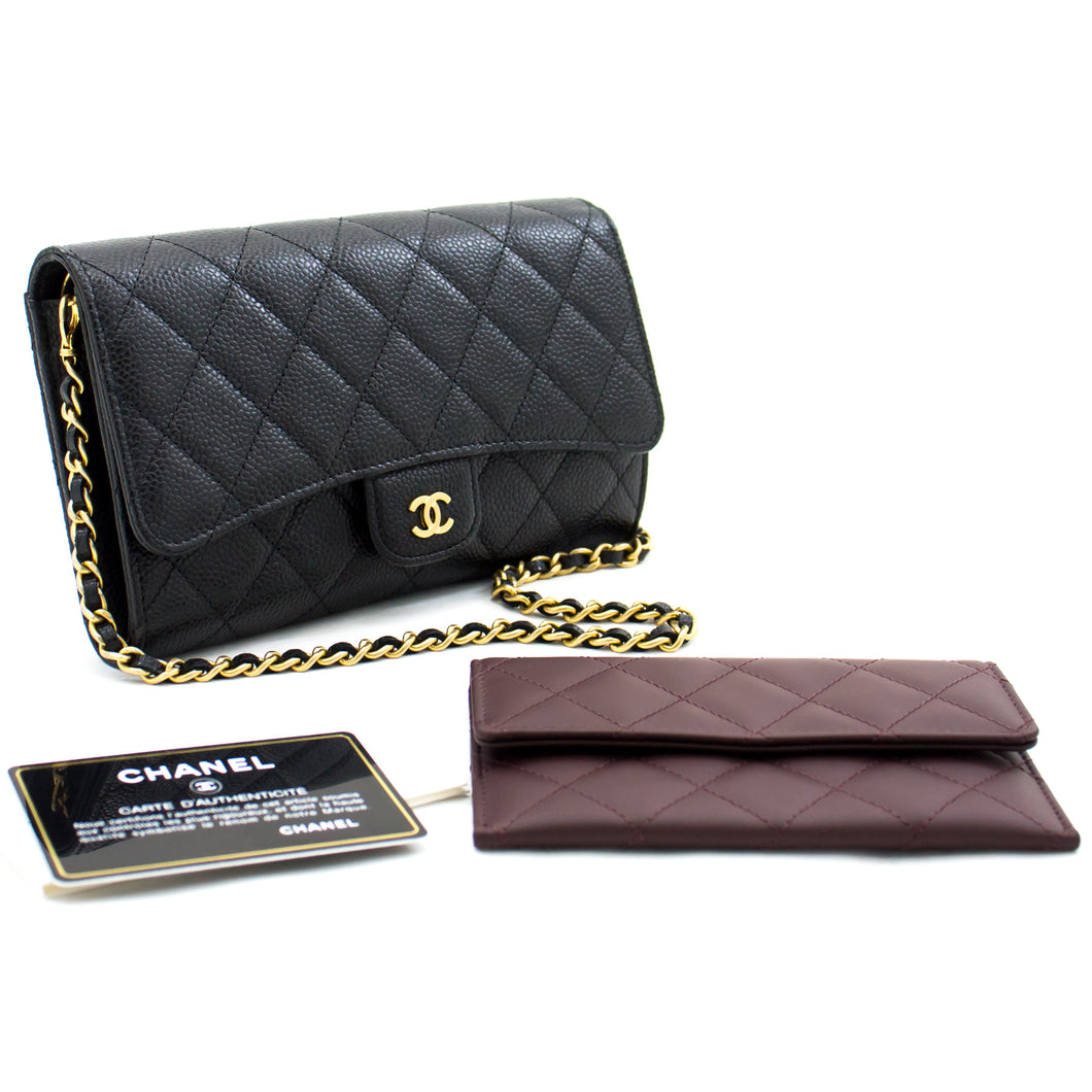 CHANEL Classic Quilted Flap Black Lambskin Shoulder Bag Clutch with chain 2  way bag  Preloved Lux Canada