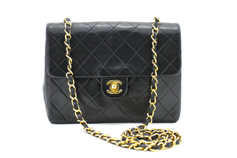 Chanel 2015 Chevron V-Stitch Leather Chain Flap Shoulder Bag i80