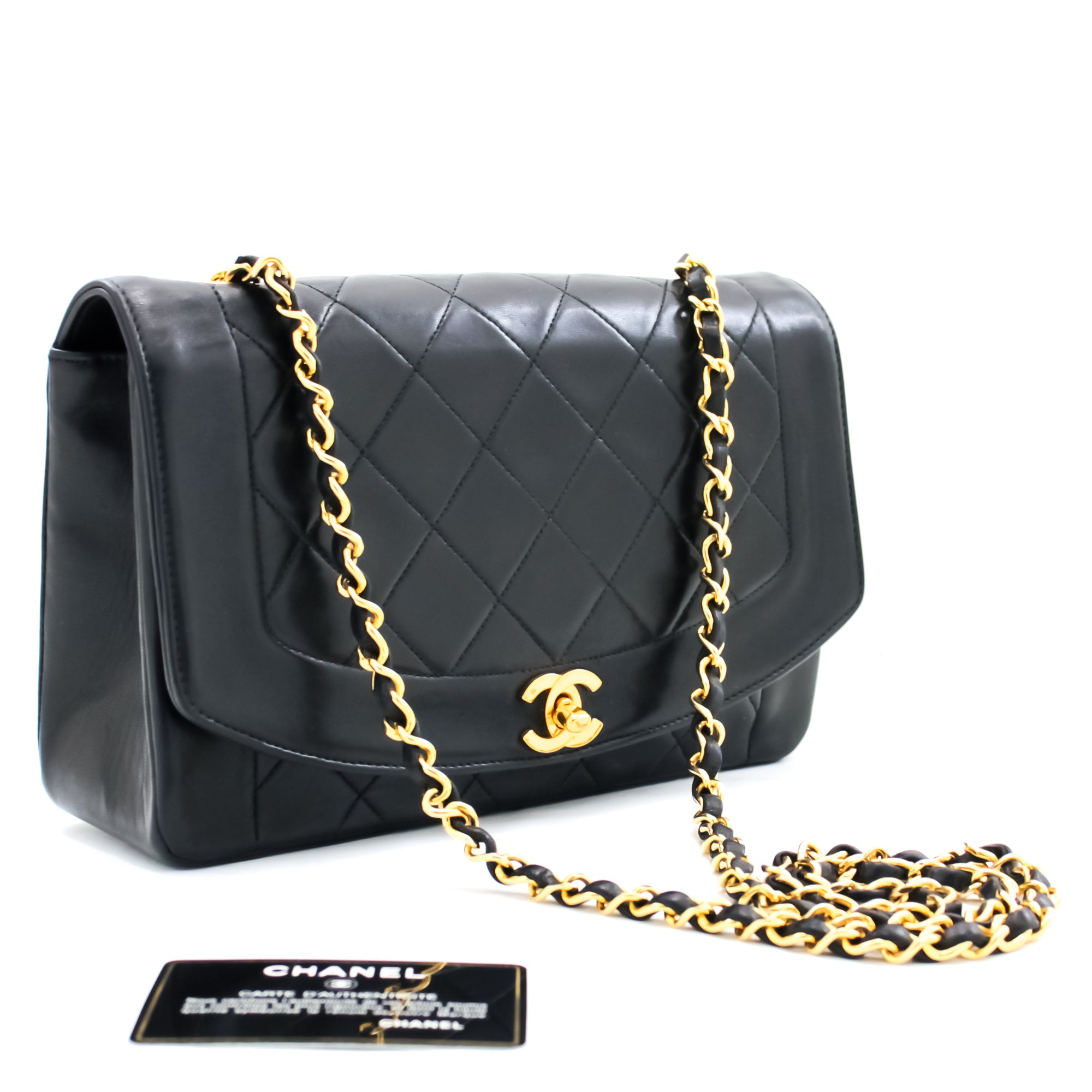 Flap Chain Bandolera Crossbody Negro Cordero g55 –