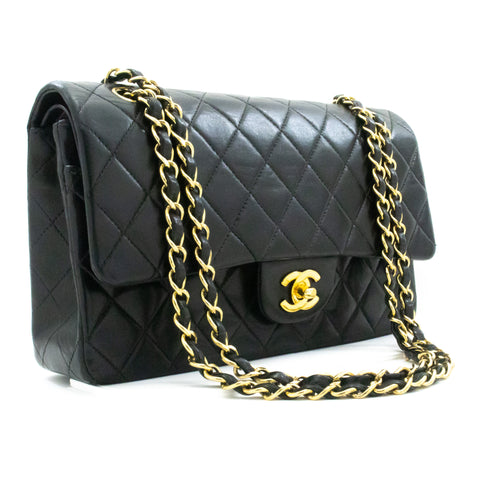 Handbags Chanel Chanel Large Classic Handbag 11Chain Shoulder Bag Flap Black Lamb