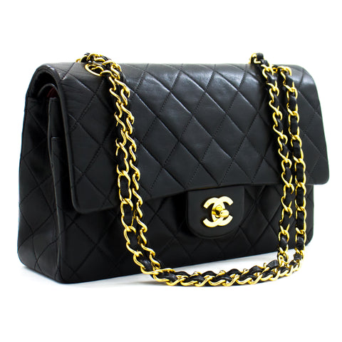 g83 CHANEL Authentic Jumbo 13" 2.55 Flap Chain Shoulder Bag