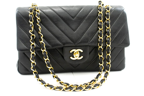 FWRD Renew Chanel V Stitch Chain Shoulder Bag in Silver