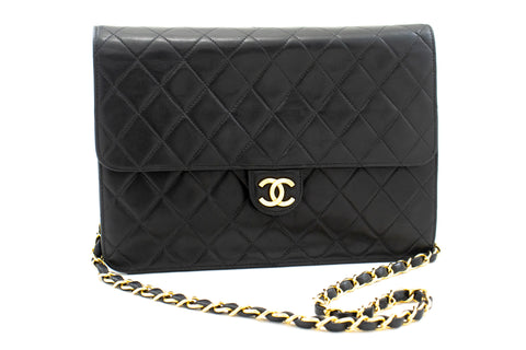 CHANEL Gold Medallion Caviar Shoulder Bag Shopping Tote Black i53 –  hannari-shop