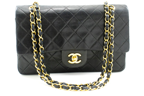 Chanel Vintage Half Moon Chain Shoulder Bag Single Flap Quilted L32