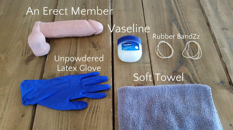 homemade sex toy latex glove