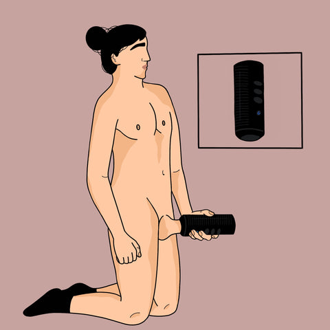standing sex positions with a sex toy