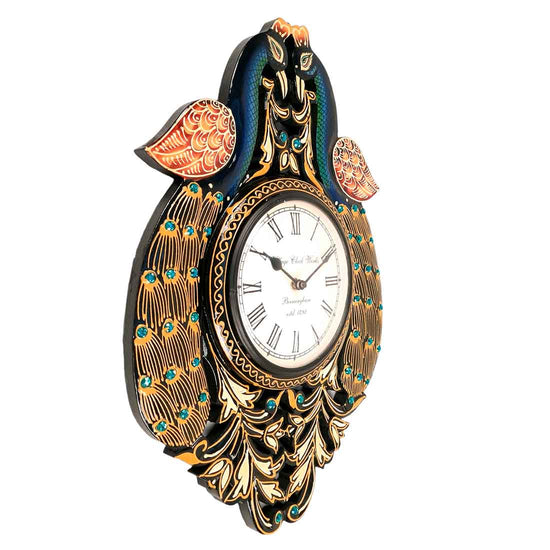 Michele Deco II Peacock Patterned Blue & Diamond Dial Ladies Watch  MWW06X000031-SS