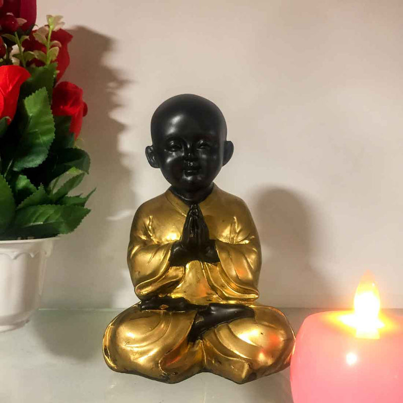 Meditating Baby Monk Figurine 8 Inch - ApkaMart