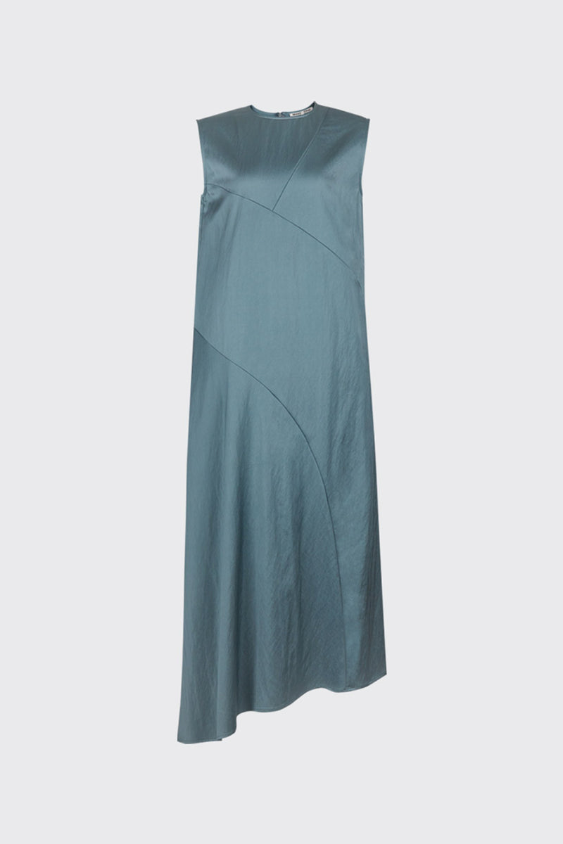 jade satin dress