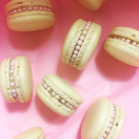 Pearl Detail Macarons
