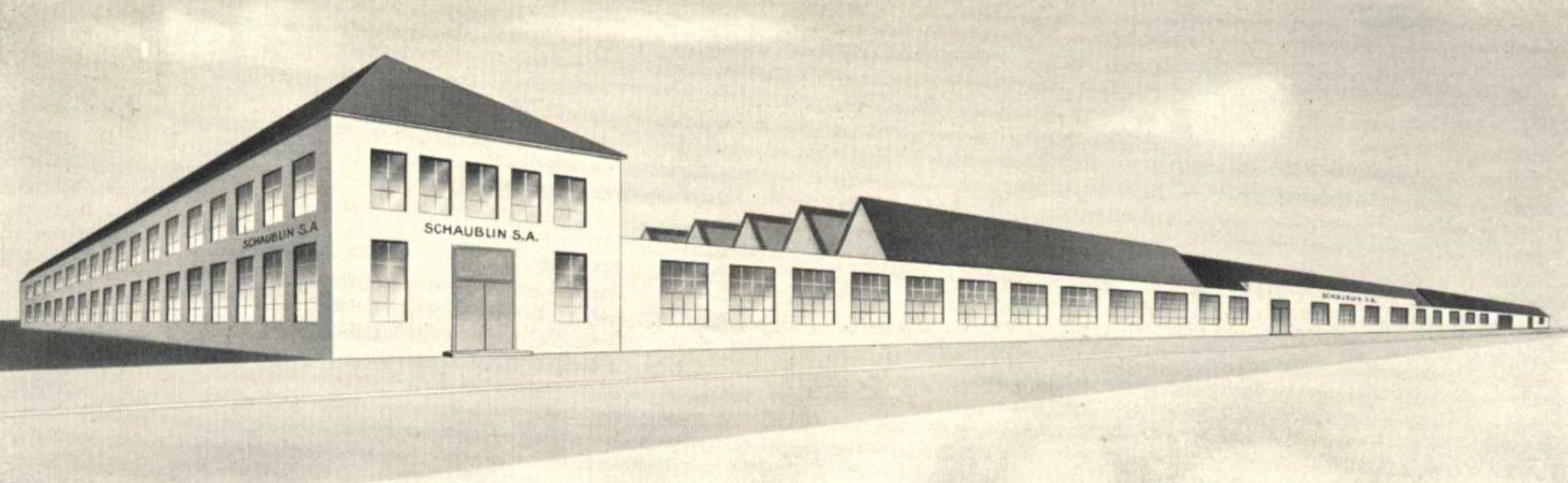 Early Schaublin factory in Bevilard, in Jura region, Switzerland