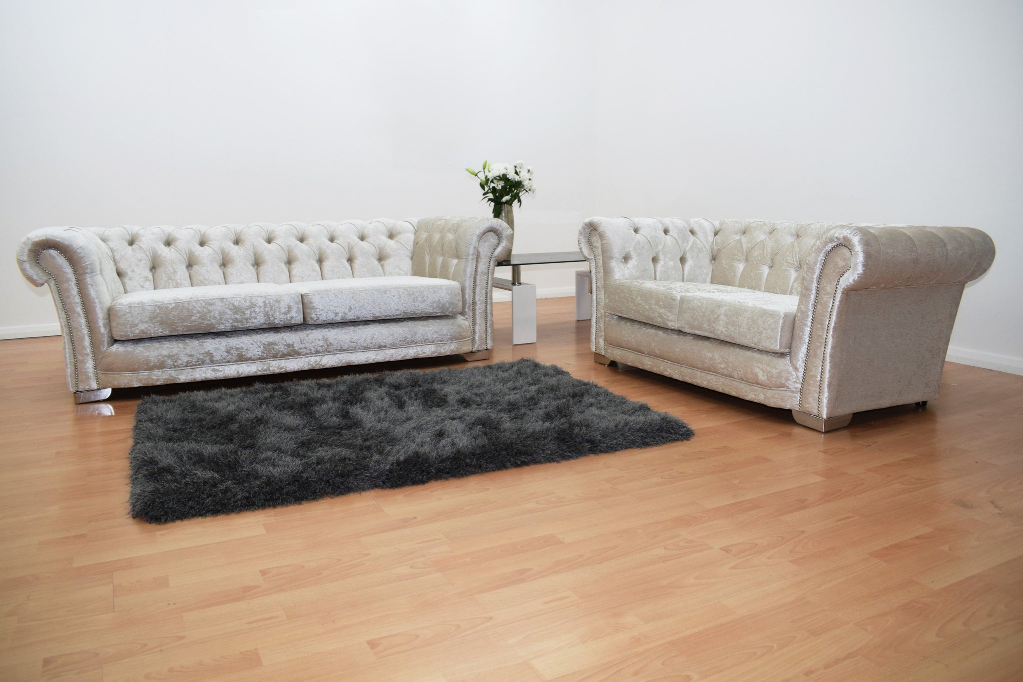 cream leather chesterfield corner sofa