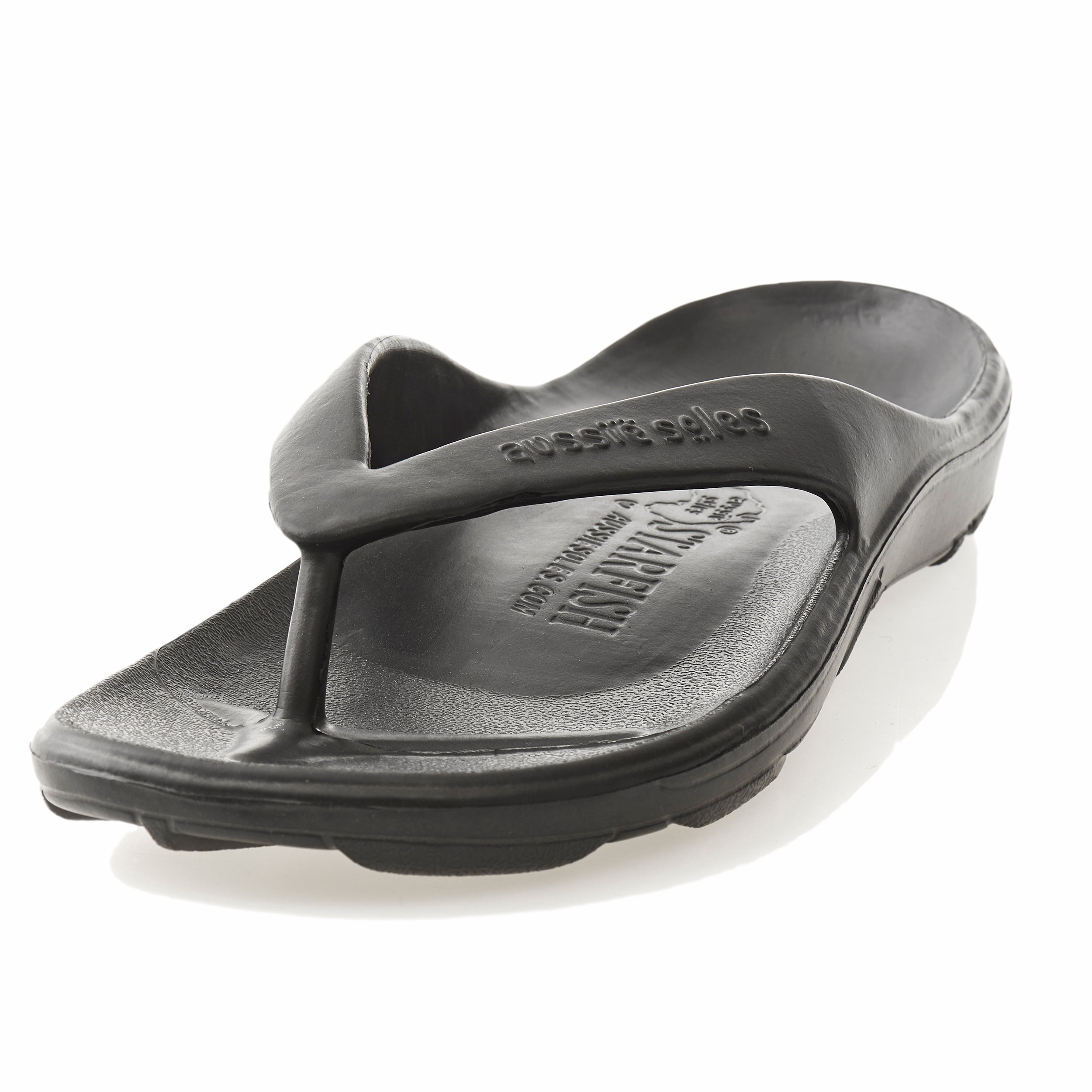 black flip flops with arch support