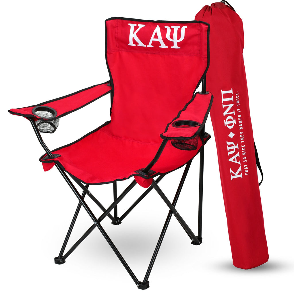 kappa alpha psi greek letter folding lawn chair