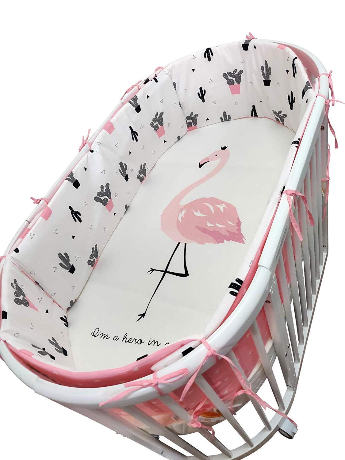 flamingo crib bedding set