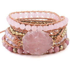 bracelet "amour de soi" en quartz rose