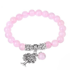 bracelet tendresse en quartz rose