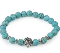 bracelet turquoise tête de lion