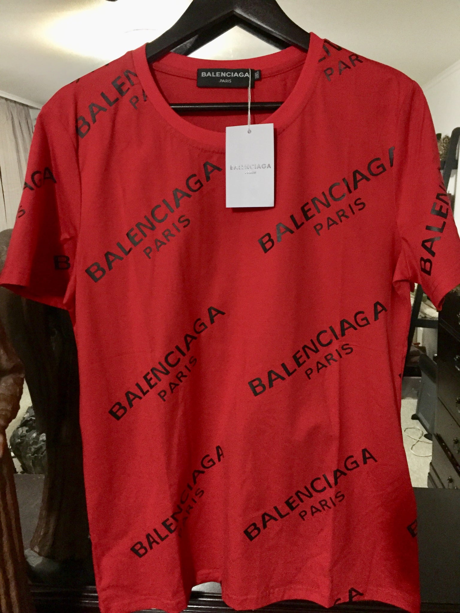 Balenciaga Red Logo T Shirt new Zealand, SAVE 46% 