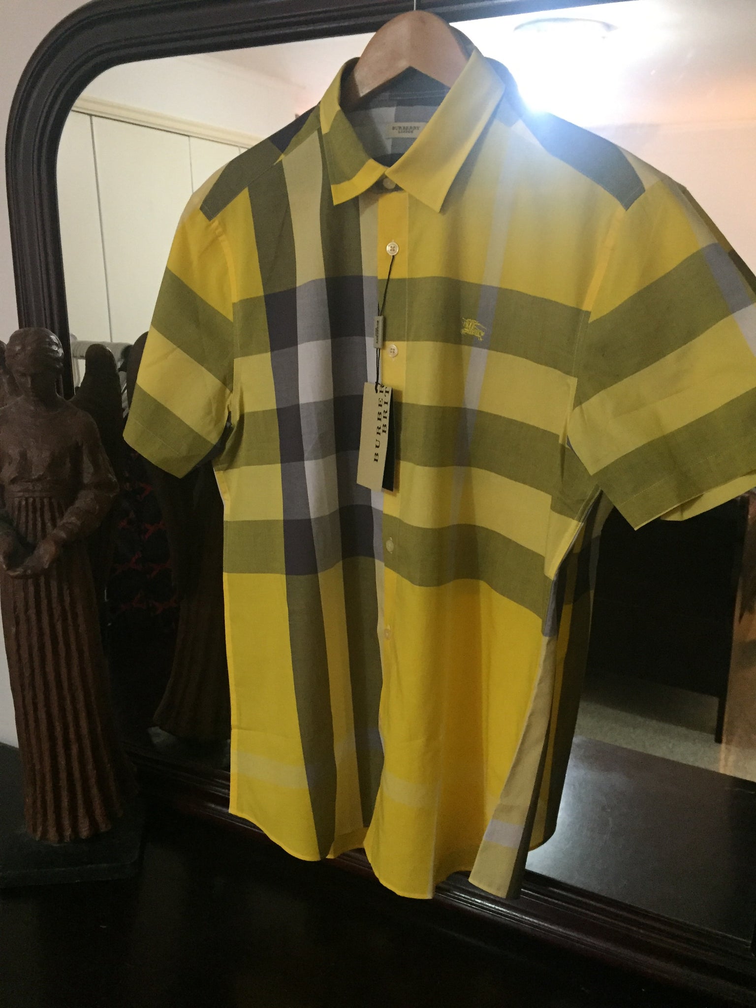 yellow burberry shirt