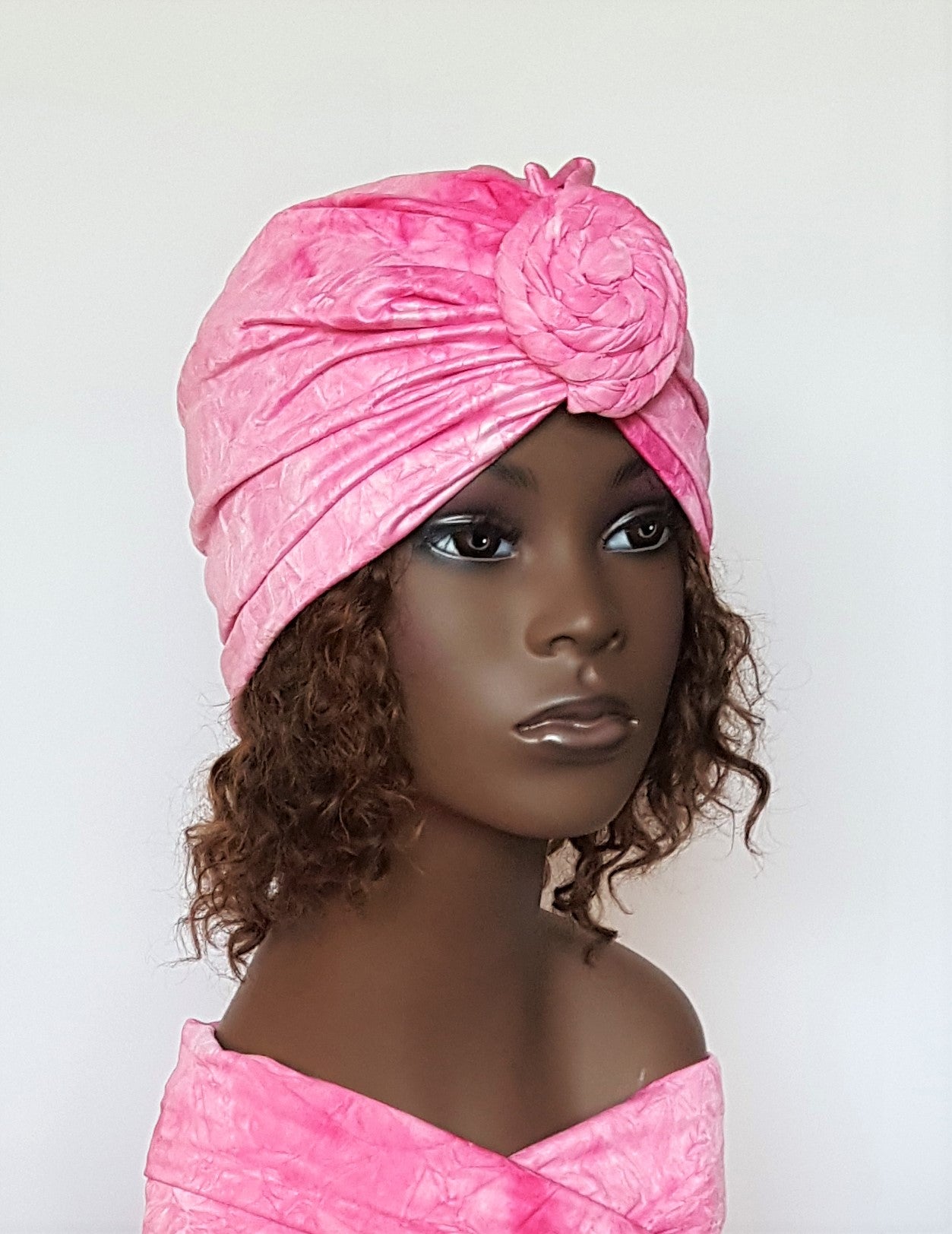 Pink Turban Head Wrap – Chic Chapeaus