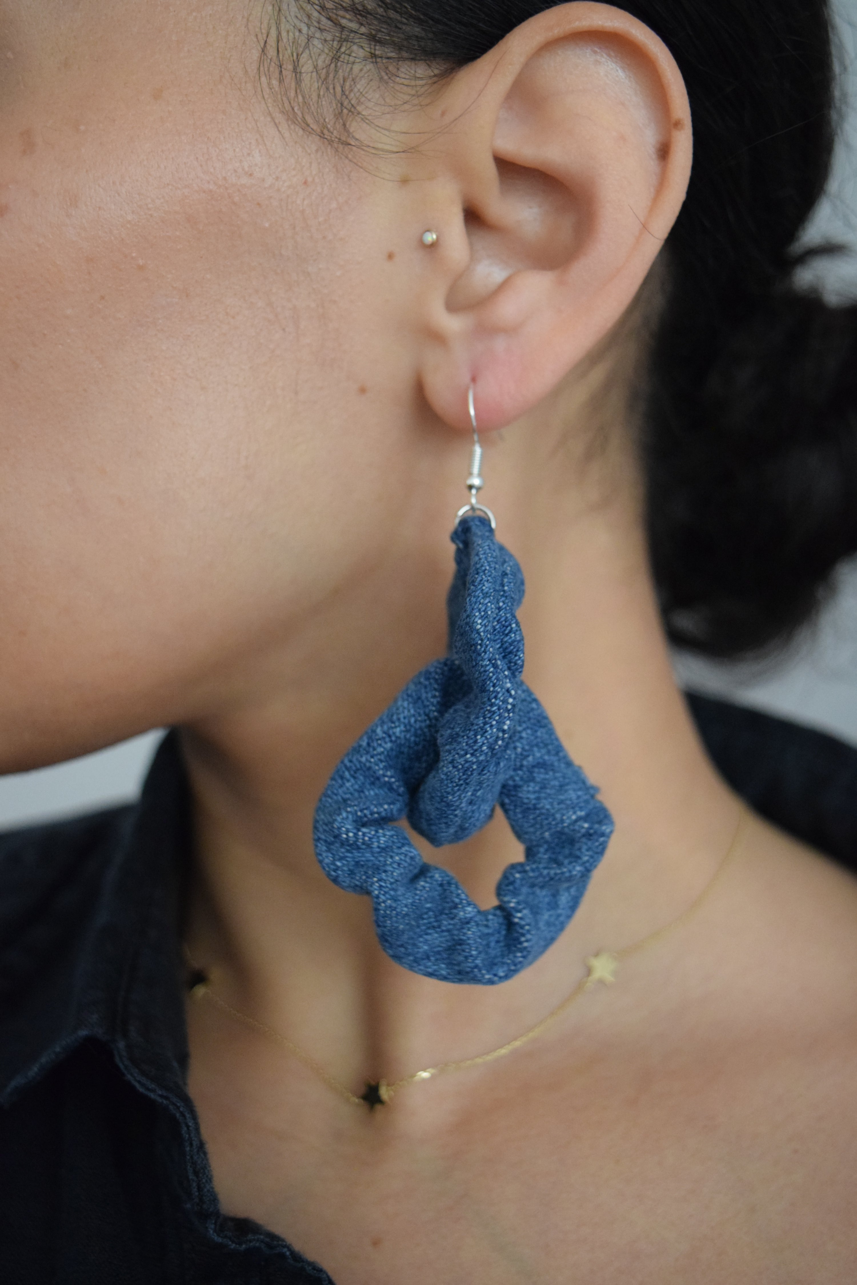 Buy Repurposed Fabric Earrings / Upcycled Denim Earrings / Gift for Her Eco  Fashion / Triangle Earrings / Jean Earrings / Statement Earrings Online in  India - Etsy