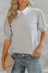Eyes On Me Collared Knit Top - 3 Colors