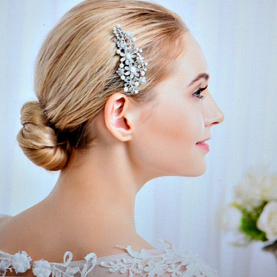 hair pearls wedding