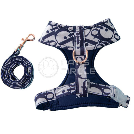 Pawda Nylon Harness & Leash, Paws Circle