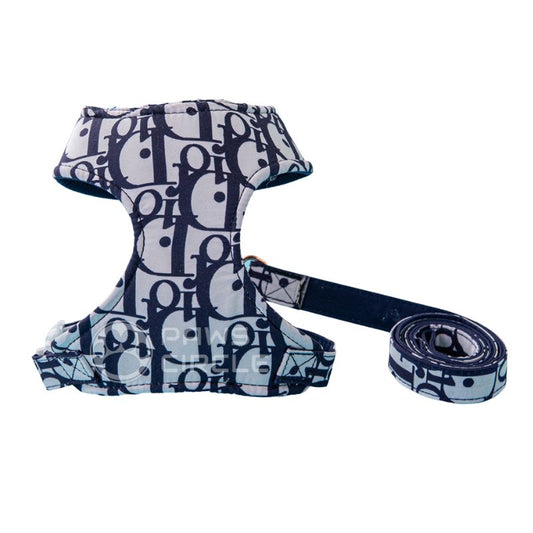 Louis Pup Leather Harness and Leash Set, Paws Circle