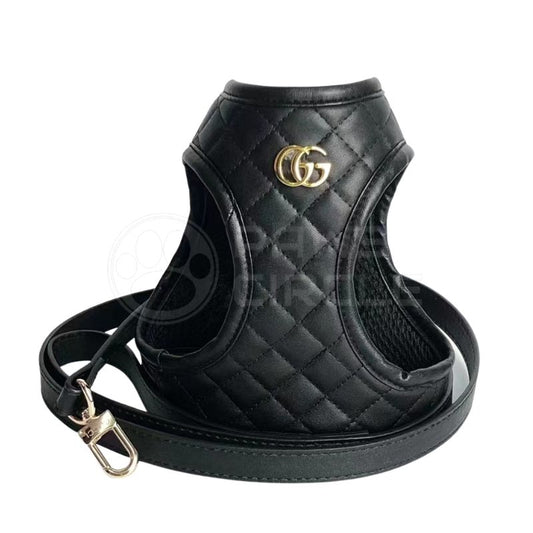 Lv Louis Vuitton Designer Dog Harness and Leash Sets — Dogssuppliesrus