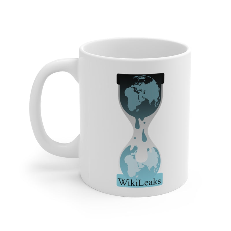 WikiLeaks Hourglass Logo - Ceramic Mug 11oz