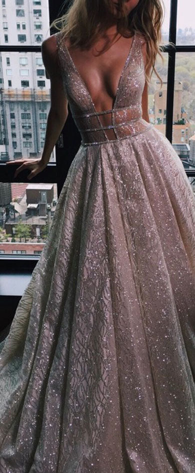 CLARA Glitter Prom Dress - move to bueve.co