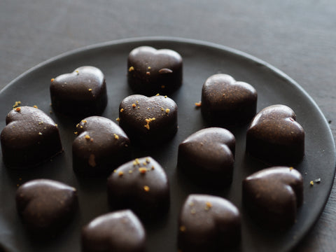 Orange Coconut Carob Hearts