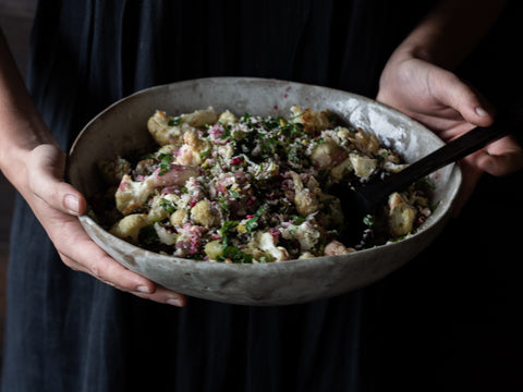 Warm Cauliflower, Pomegranate & Pistachio Salad