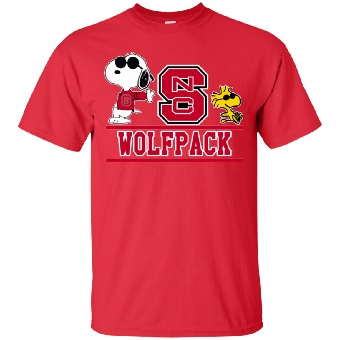 Snoopy North Carolina State Wolfpack T shirts - Amyna